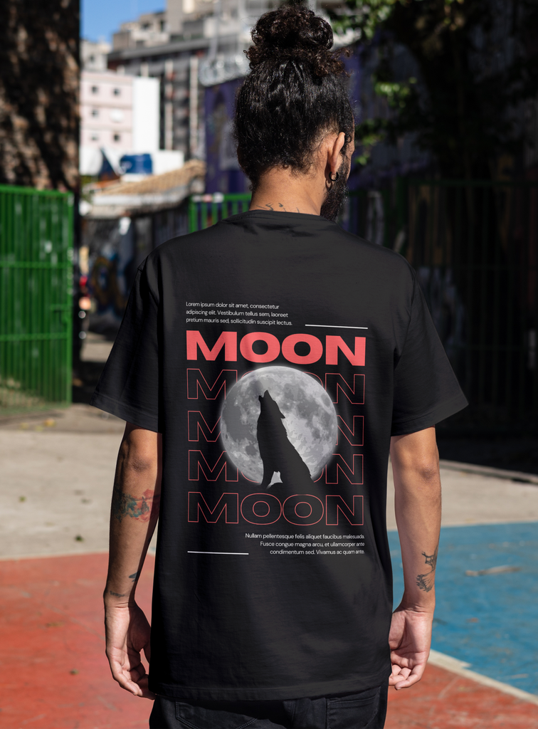 [HR-TEE-MH-S01] HRUSHE - Moon Howl T-Shirt (S)