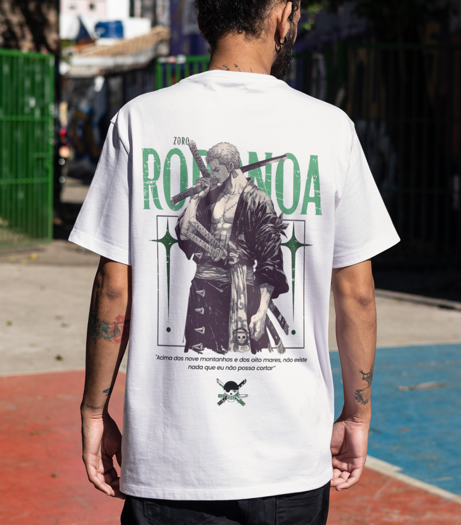 [HR-TEE-ZORO-RS01] HRUSHE - Roronoa Zoro Anime T-Shirt (S, Regular)